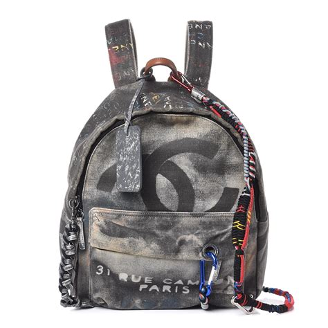 chanel graffiti backpack replica price|chanel graffiti printed backpack.